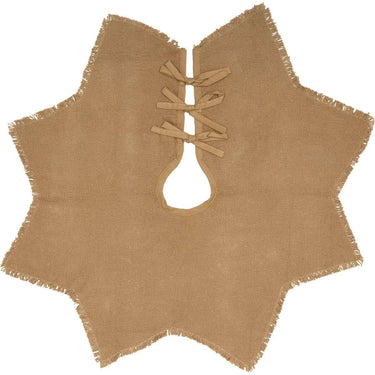 Burlap Natural Mini Christmas Tree Skirt 21 VHC Brands - The Fox Decor